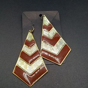Tin stripe earrings